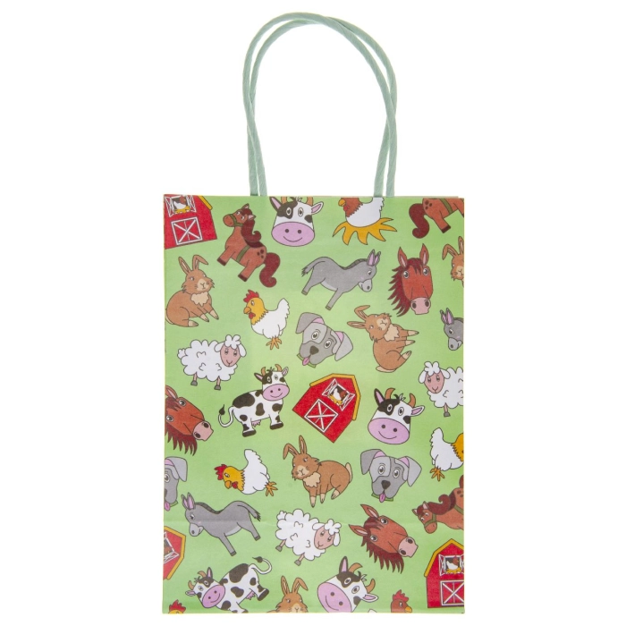 Farm animals gift bag - 16 x 22 x 9 cm