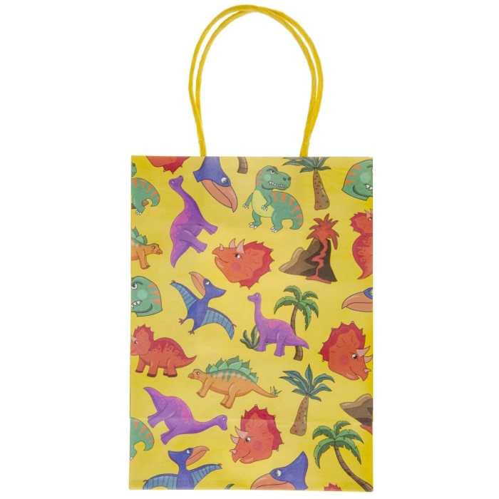 Dinosaur gift bag - 16 x 22 x 9 cm