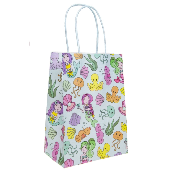 Mermaid gift bag - 16 x 22 x 9 cm
