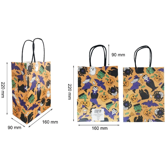 Halloween gift bag - 16 x 22 x 9 cm