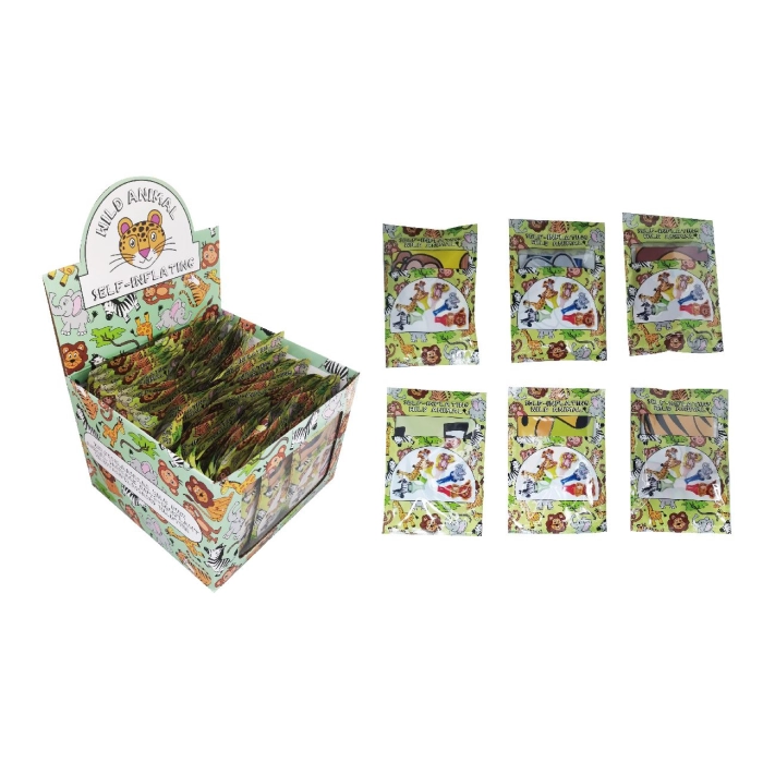 Self-inflating foil balloon - wild animals