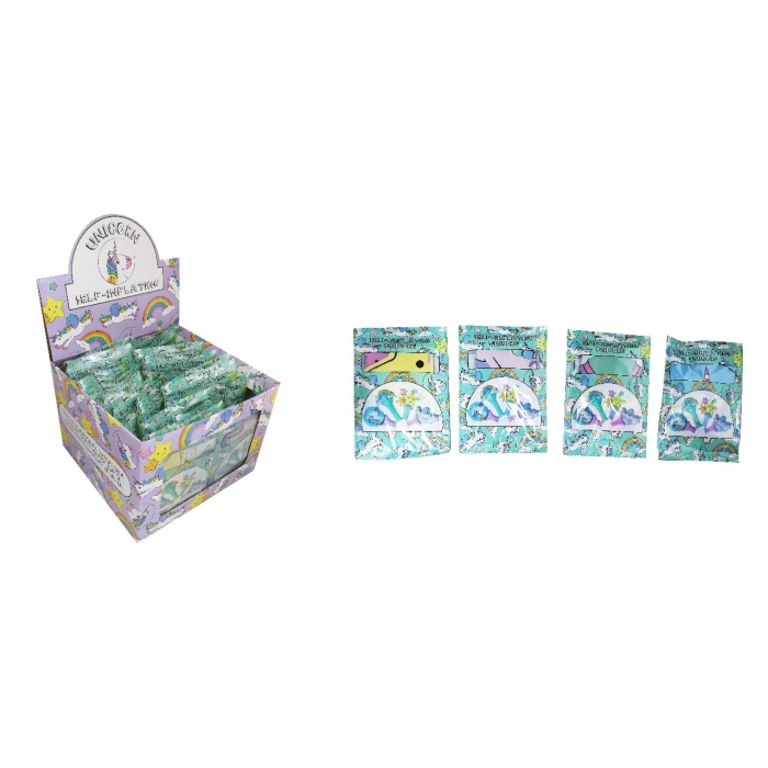 Self-inflating foil balloon - unicorns