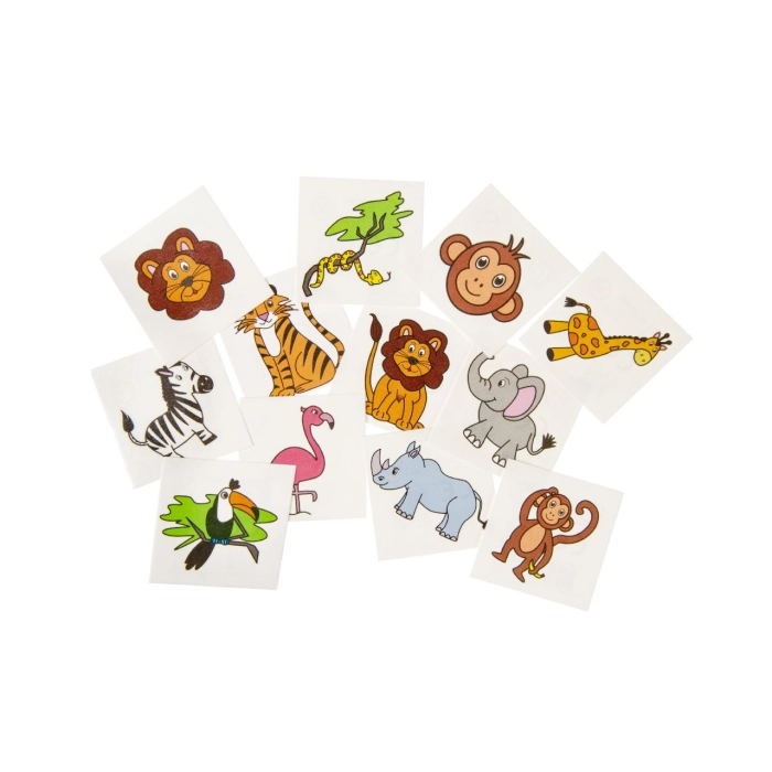 Wild animals tattoos for children - 12 pieces