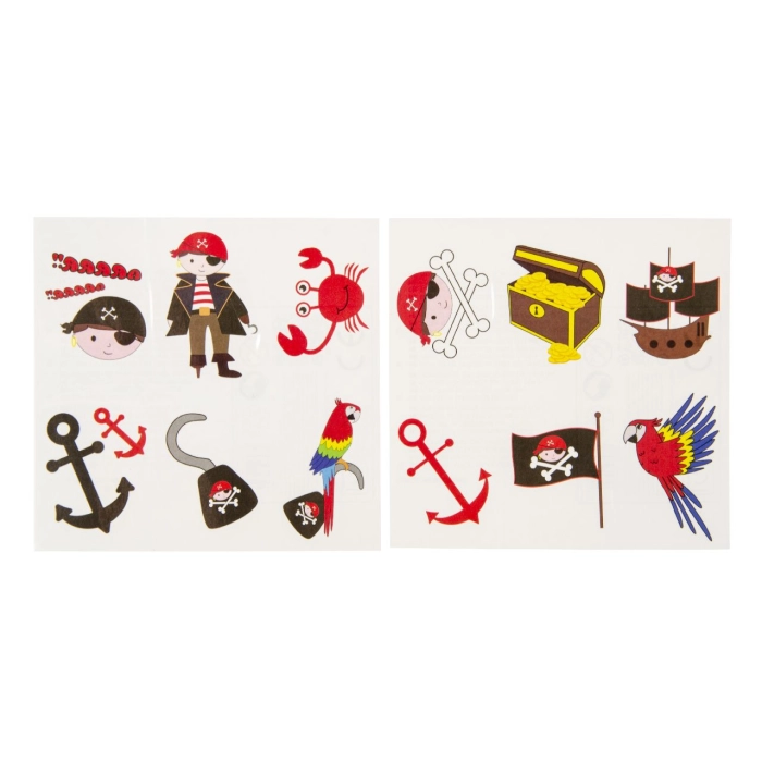 Set of 6 tattoos - Pirates