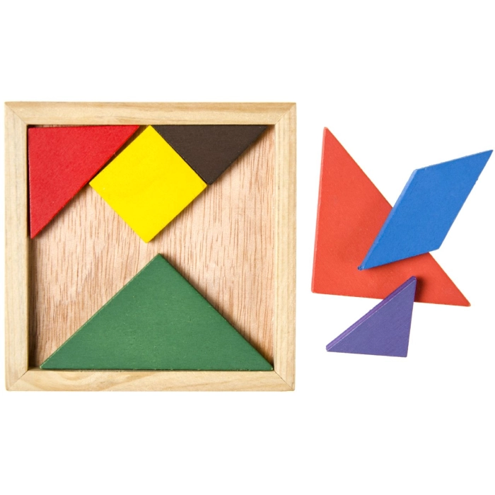 Hölzernes Tangram-Puzzle