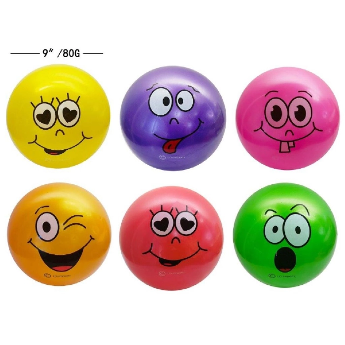 Happy face ball - mix of patterns