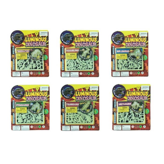 A foldable dinosaur glows in the dark