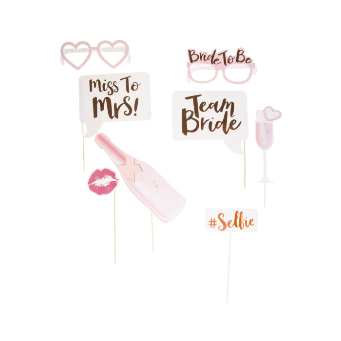 Photo accessories on Bride to Be sticks