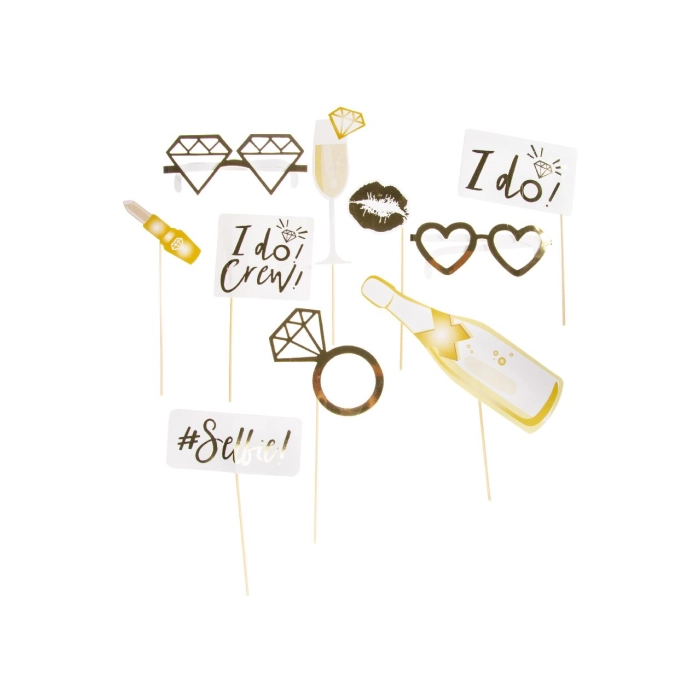 Photo accessories on Bride to Be sticks