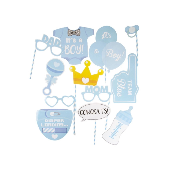 Photo accessories on sticks Baby shower