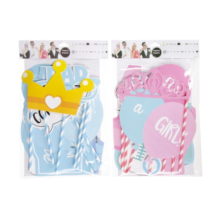 Photo accessories on sticks Baby shower