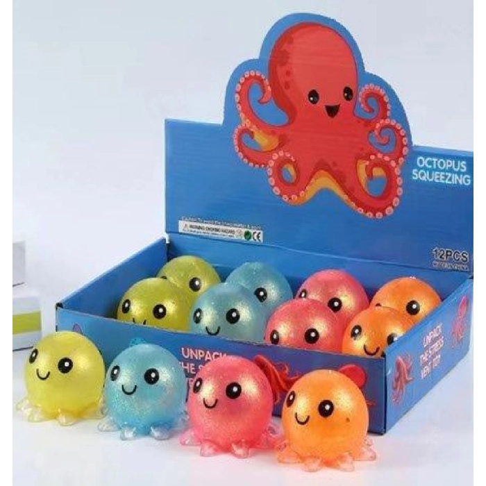 Anti-stress squeezable octopus