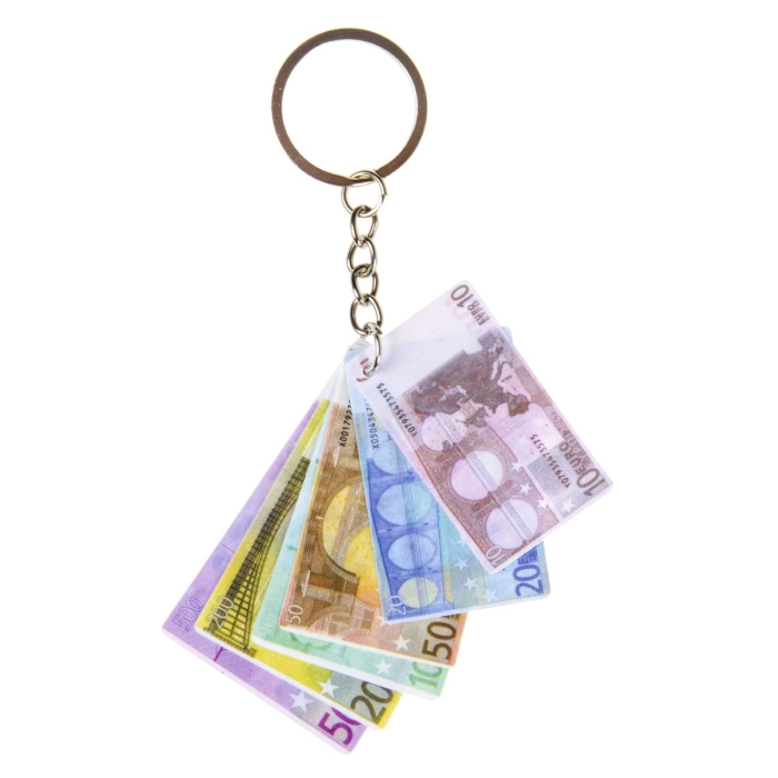 EURO banknotes keychain
