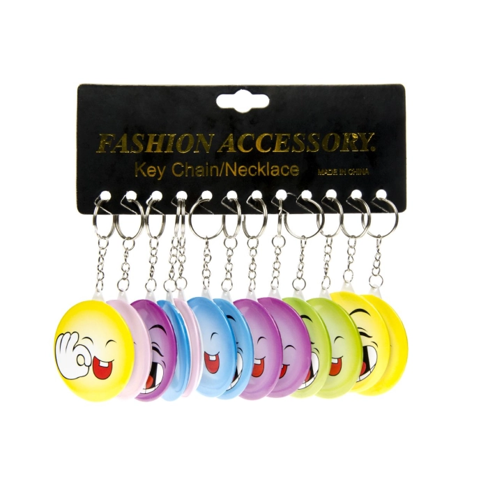 Emoticon keychain with mirror