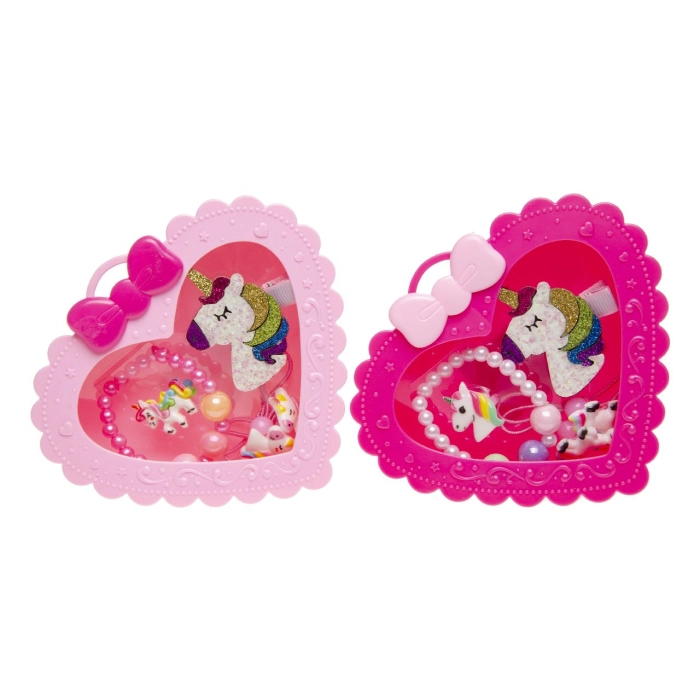 Decorations for a girl in a box of unicorns