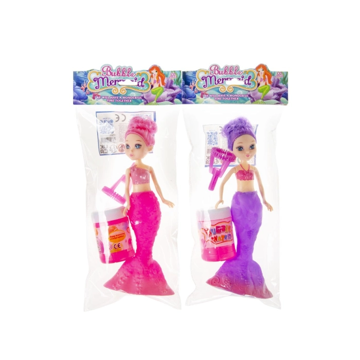 Mermaid doll with soap bubbles