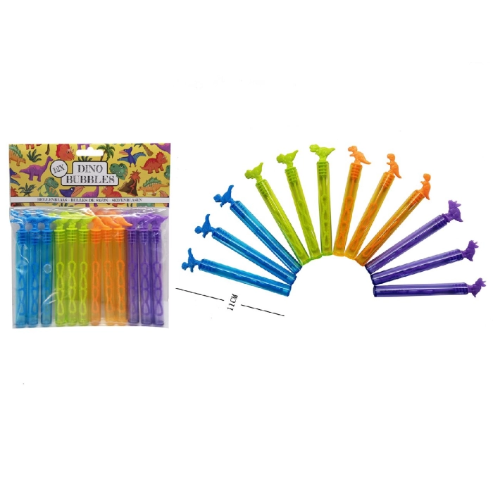 Dinosaur soap bubbles - mini tubes 12 pieces