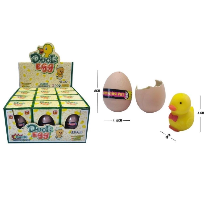 A duckling hatching from an egg