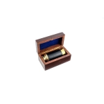 Brass and leather DISCOVERY scope in a wooden box
