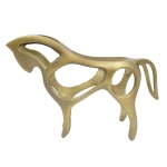 Amber horse- decorative aluminum figurine