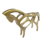 Amber horse- decorative aluminum figurine