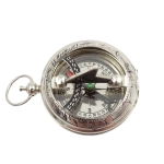 Silver sundial with compass
