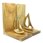 Bookends - brass yachts (2 pieces)