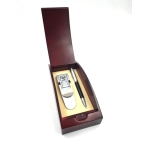 Pen and flashlight in a beautiful wooden box
