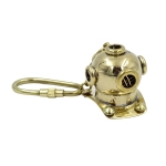Exclusive keyring - diver's helmet - brass
