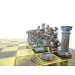 Large, exclusive brass chess pieces - Archers 44x44cm
