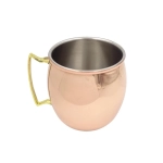 Steel mug covered with a copper layer