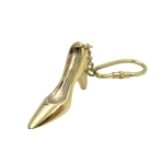 Princess keychain - brass shoe