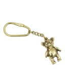 Brass keychain - teddy bear