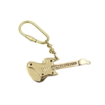 Brass rock keyring - guitar