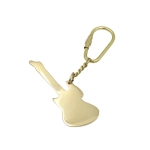 Brass rock keyring - guitar