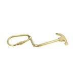 Brass builder keychain - hammer