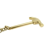 Brass builder keychain - hammer