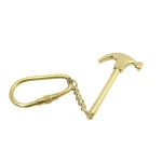 Brass builder keychain - hammer
