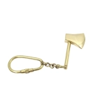 Brass firefighter keychain - ax