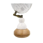Voyager decorative globe on a marble and wooden base