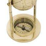 Decorative brass globe with compass