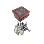 Sextant aus Messing in Lederbox