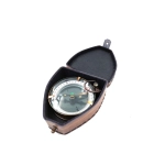 Magnetic compass - map reader in a leather case