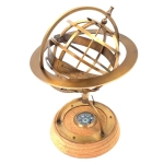 Spherical astrolabe with compass