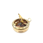 Brass sundial with compass with opening lid