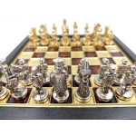 Exclusive metal chess Macedonian Dynasty - Chessboard 20x20cm