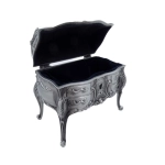 Silberne Metallschatulle