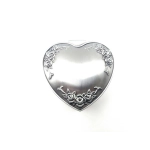 Silver metal box - heart