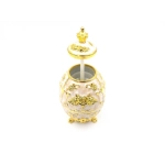 Replika Fabergého vejce - bílé a zlaté, s motivem růže