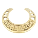 Brass Horseshoe of Luck 15 cm with the inscription 